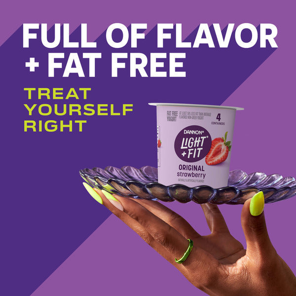 Dannon Light + Fit Original Strawberry Nonfat Yogurt Cups 4 ct