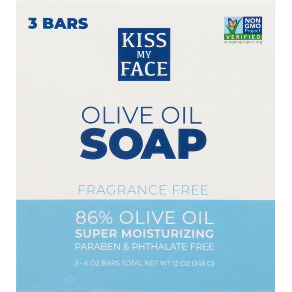 Kiss My Face Olive Oil Soap, Fragrance Free