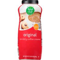 Food Club Coffee Creamer, Non-Dairy, Original️
