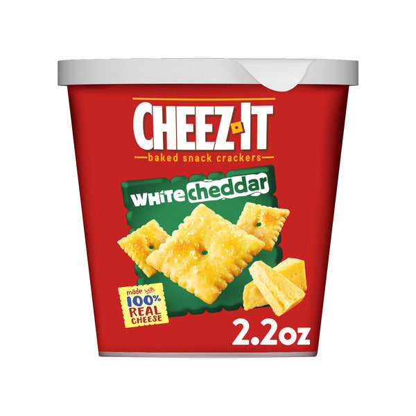 Cheez-It White Cheddar Cheese Crackers, Baked Snack Crackers, Single Serve, 2.2 oz
