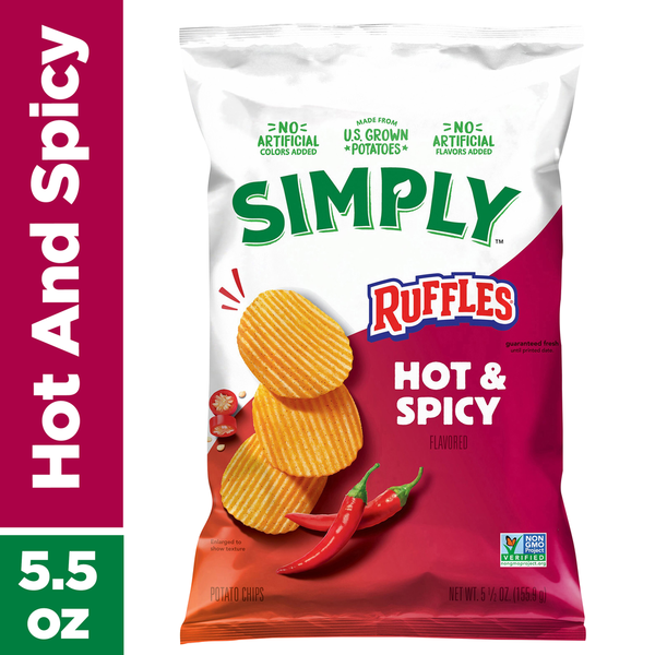 Ruffles Hot & Spicy Potato Chips
