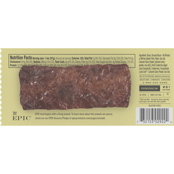 EPIC Bison Bacon Cranberry