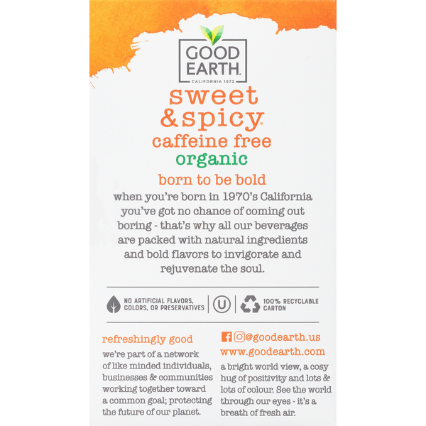 Good Earth Sweet & Spicy Caffeine Free Herbal Tea