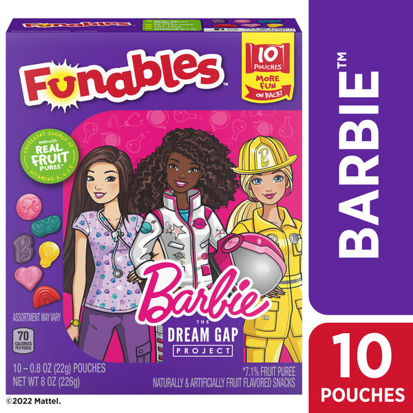 Licensed Fruit Snacks Fruit Flavored Snacks, Barbie