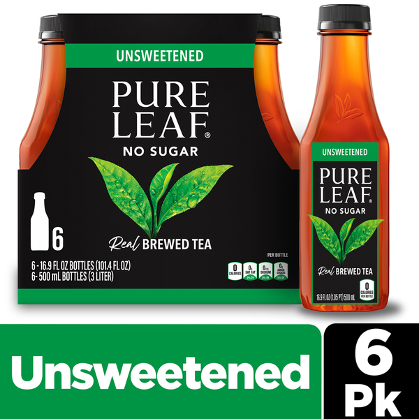Pure Leaf Iced Tea, Unsweetened Black Tea - Pack