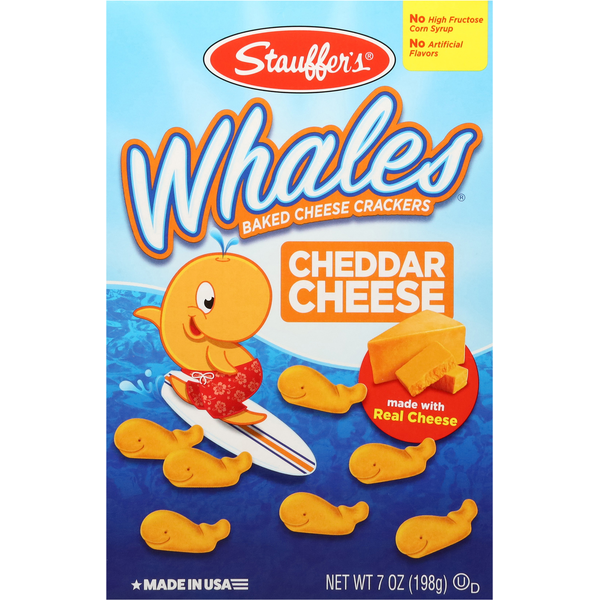 Stauffers Whales Baked Cheddar Cheese Crackers
