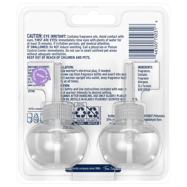 Glade PlugIns Scented Oil Refills, Air Freshener, Lavender & Vanilla