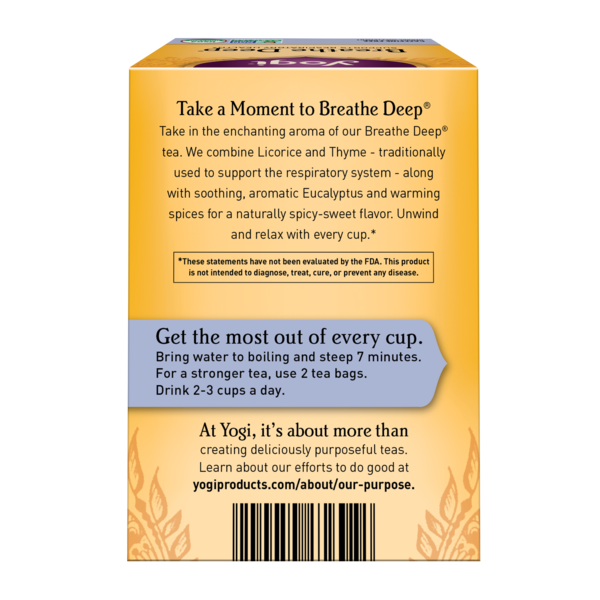 Yogi Tea Herbal Tea, Breathe Deep, Caffeine Free