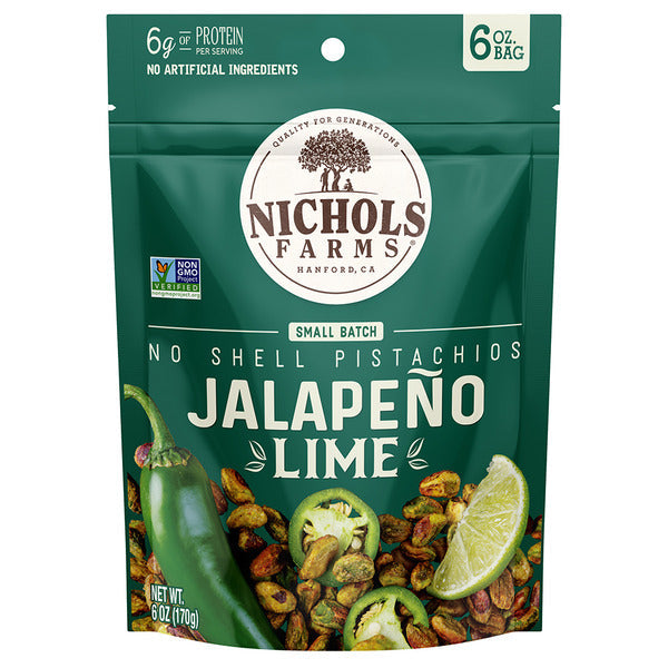 Nichols Farms No Shell Pistachios, Jalapeño Lime