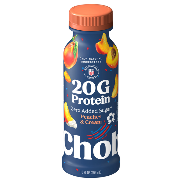 Chobani Zero Added Sugar Greek Yogurt Peaches & Cream Protein Drink