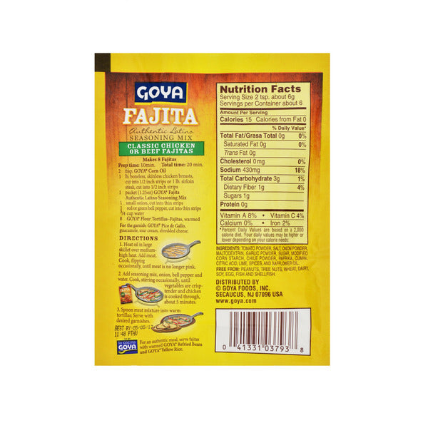 Goya Fajita Authentic Latino Seasoning Mix