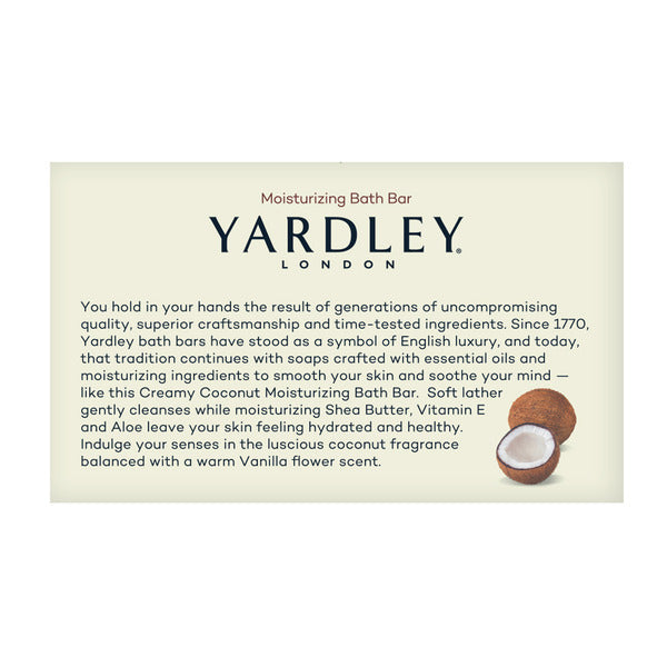 Yardley London Creamy Coconut Moisturizing Bath Bar