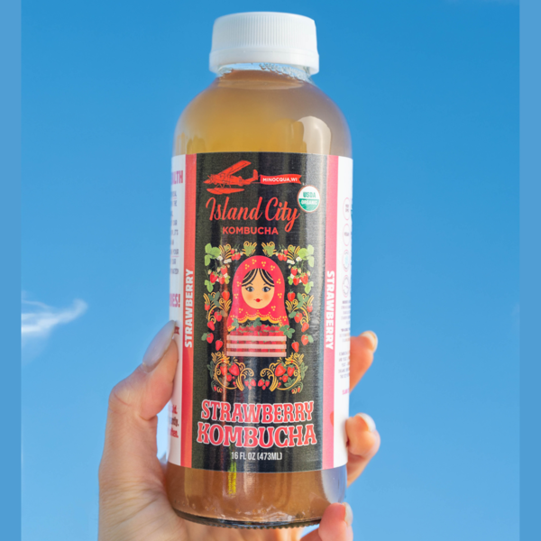 Island City Kombucha Organic, Strawberry Kombucha