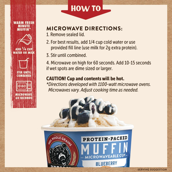 Kodiak Blueberry Minute Muffin in a Cup