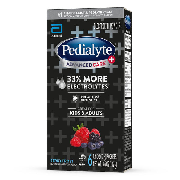 Pedialyte Advanced Care Plus Electrolyte Powder Berry Frost Powder Packets