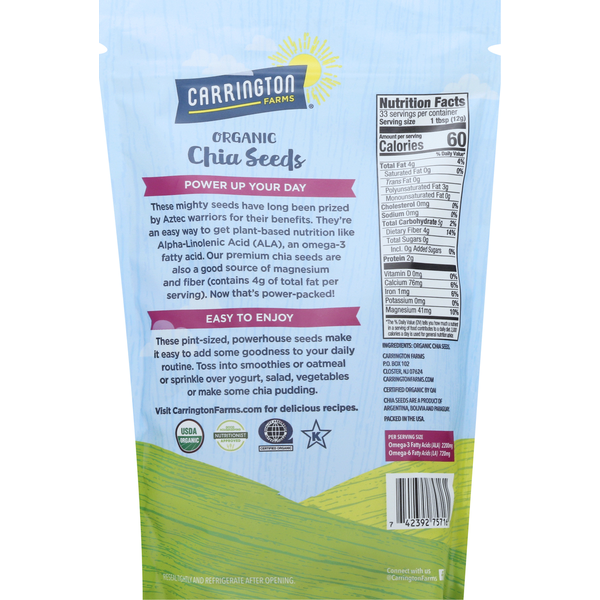 Carrington Farms Chia Seeds, Organic