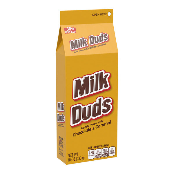 MILK DUDS Chocolate and Caramel Candy Box