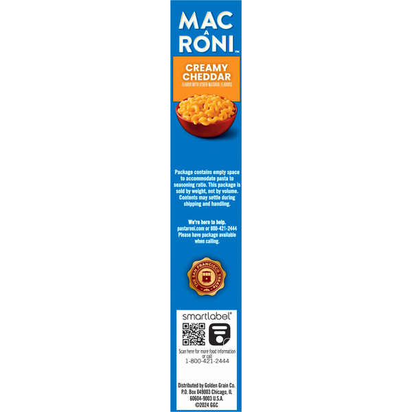 Mac-A-Roni Pasta, with Flavored Sauce, Creamy Cheddar