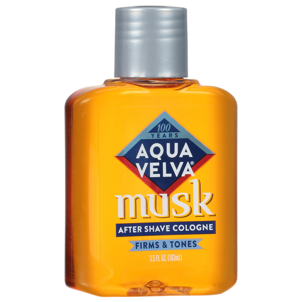 Aqua Velva After Shave Cologne, Musk, Firms & Tones