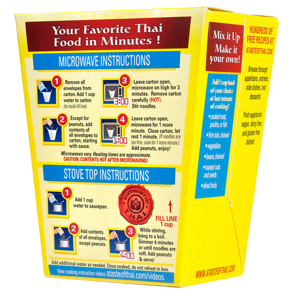 A Taste of Thai Pad Thai Noodles Quick Meal
