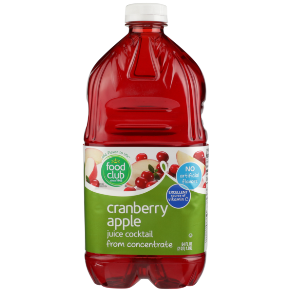 Food Club Cranberry Apple Juice Cocktail From Concentrate