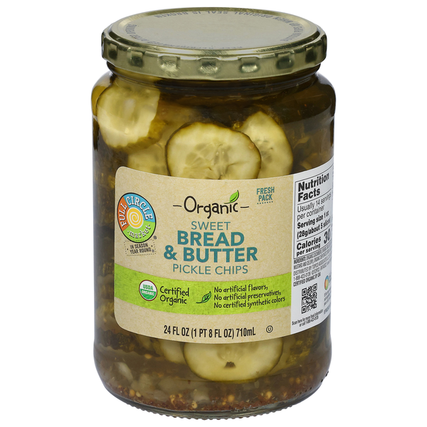 Full Circle Pickle Chips, Sweet Bread & Butter