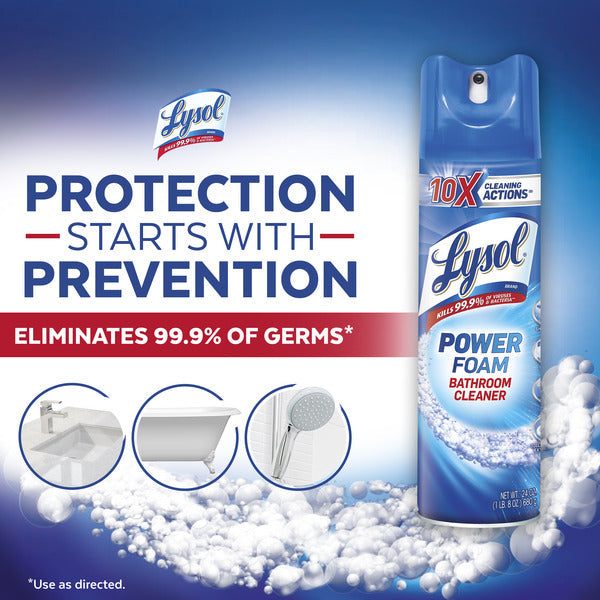 Lysol Disinfecting Power Foam Cleaner for Bathrooms, Showers, Tubs