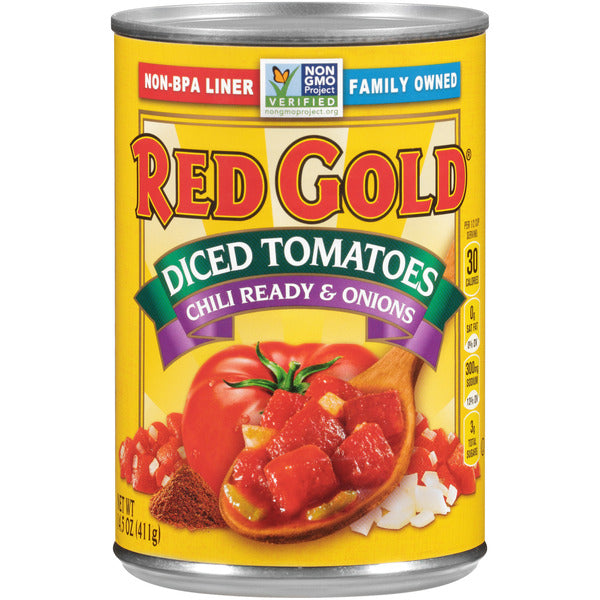 Red Gold Chili Ready Diced Tomatoes with Onions