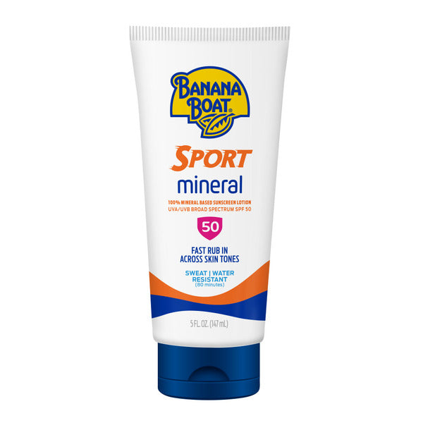 Banana Boat 100% Mineral Sunscreen Lotion, SPF 50