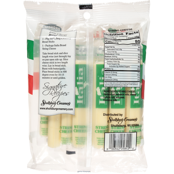 Italia Low-Moisture Part Skim Mozzarella String Cheese Family Pack