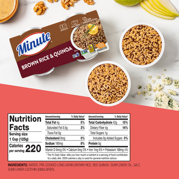 Minute Rice Ready To Serve Brown Rice & Quinoa, Gluten-Free