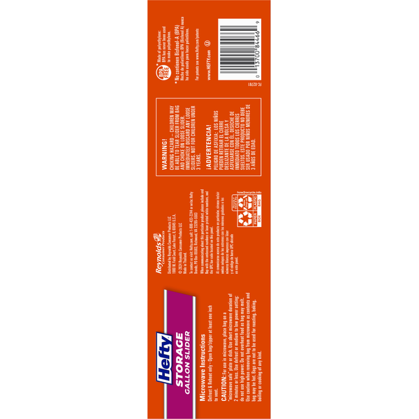 Hefty Storage Slider Bags