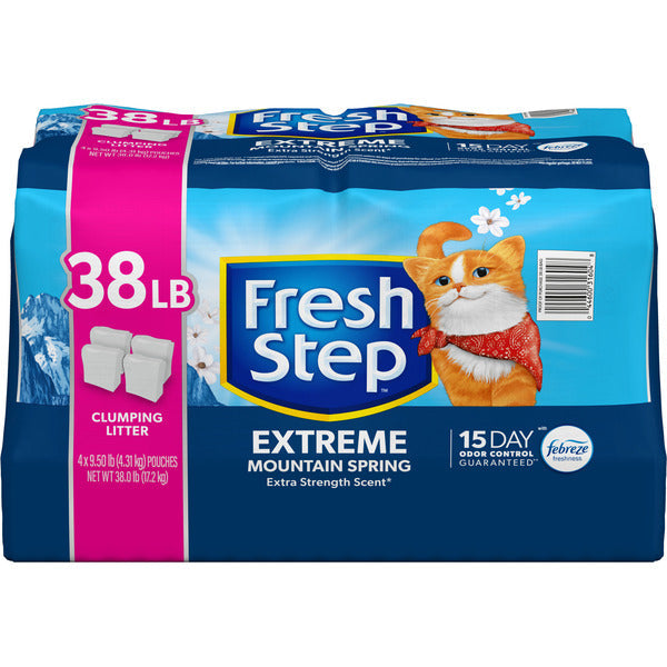 Fresh Step Extreme Clumping Cat Litter With Febreze Freshness, Mountain Spring Scent