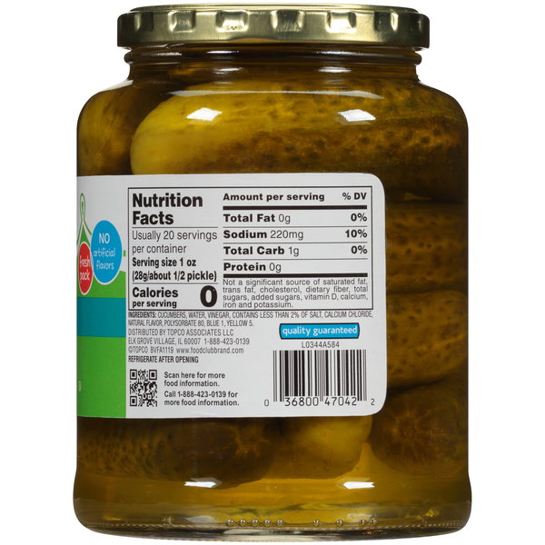 Food Club Whole Dill Pickle