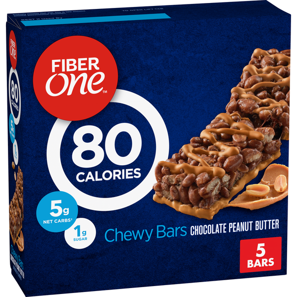 Fiber One 80 Calorie Chocolate Peanut Butter Chewy Snack Bars