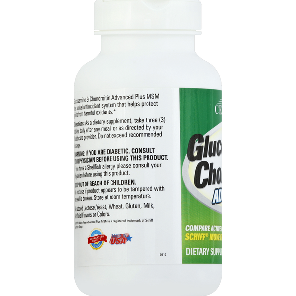 21ST Century Glucosamine Chondroitin, Advanced, Plus 1500 mg MSM, Coated Tablets