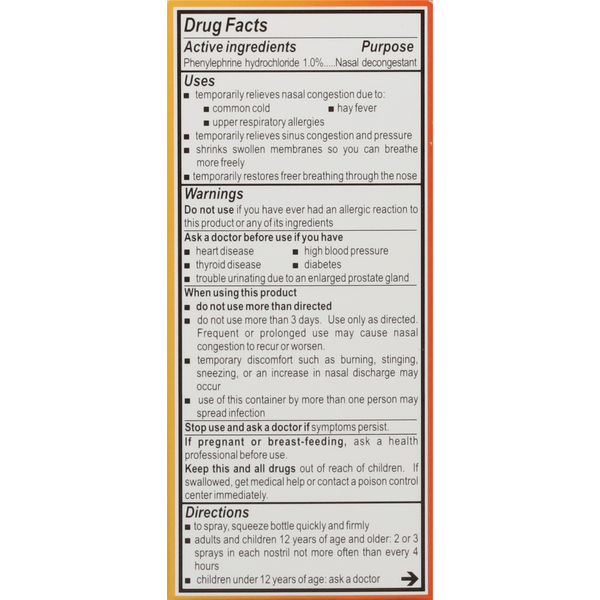 Neo-Synephrine Nasal Spray, Extra Strength, Non-Drowsy, Cold + Allergy