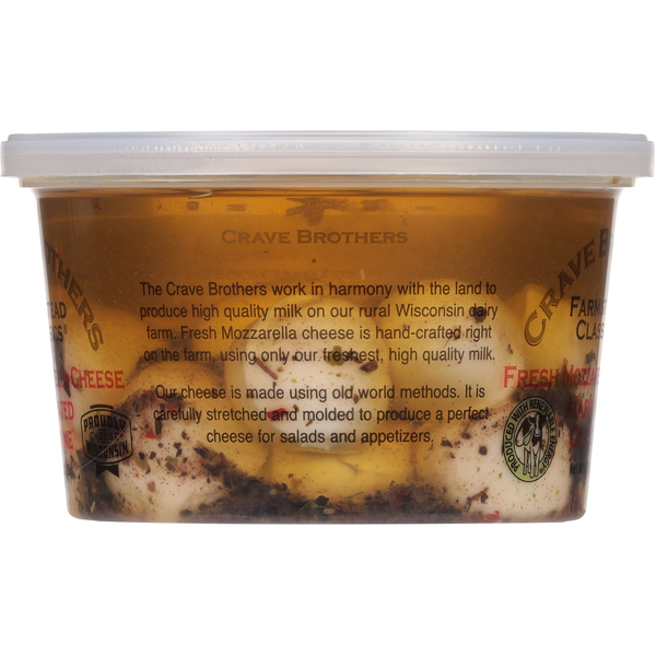 Crave Brothers Marinated Ciliegine Fresh Mozzarella Cheese