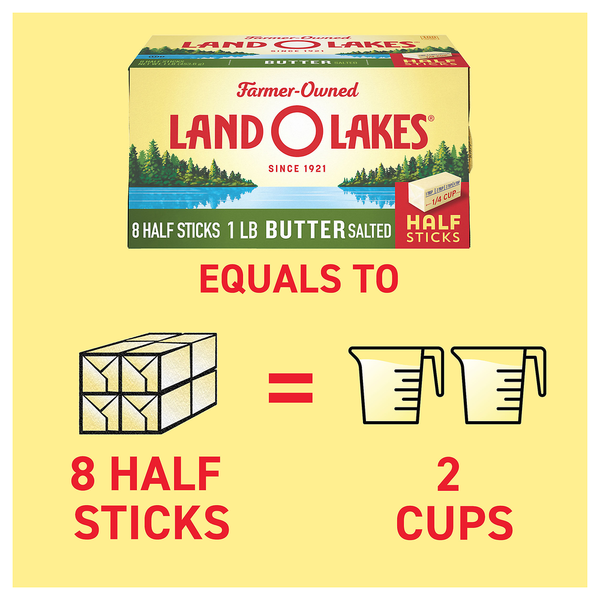 Land O Lakes Butter, Salted, Half Sticks
