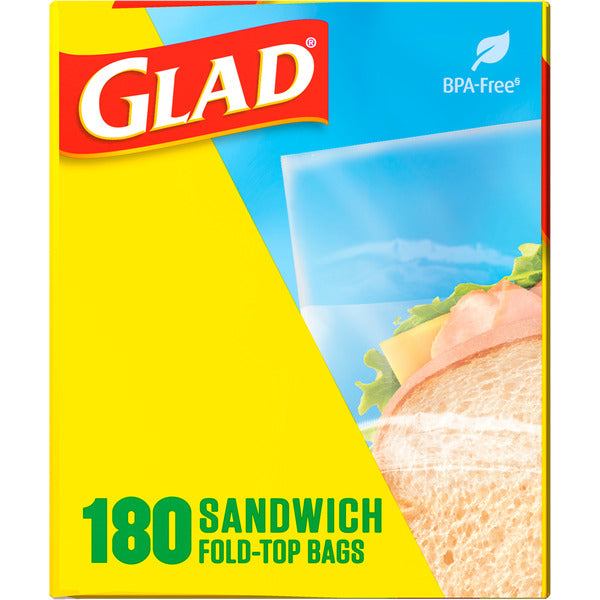 Glad Food Storage Bags, Sandwich Fold Top