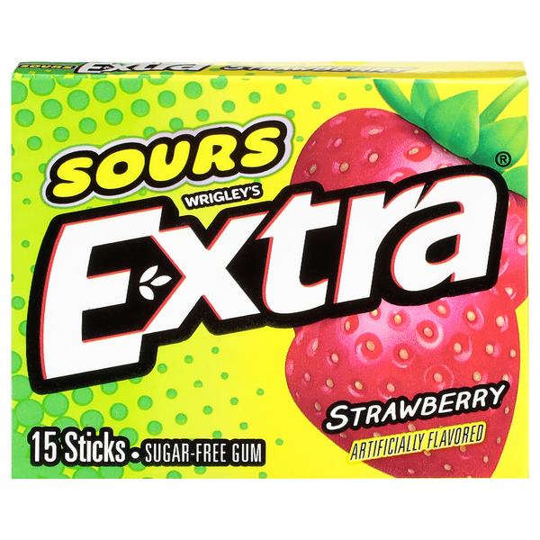 Extra Sugar-Free Sours Strawberry Gum