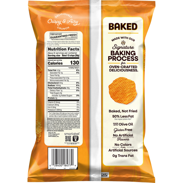Ruffles Baked Potato Crisps, Cheddar & Sour Cream Flavored