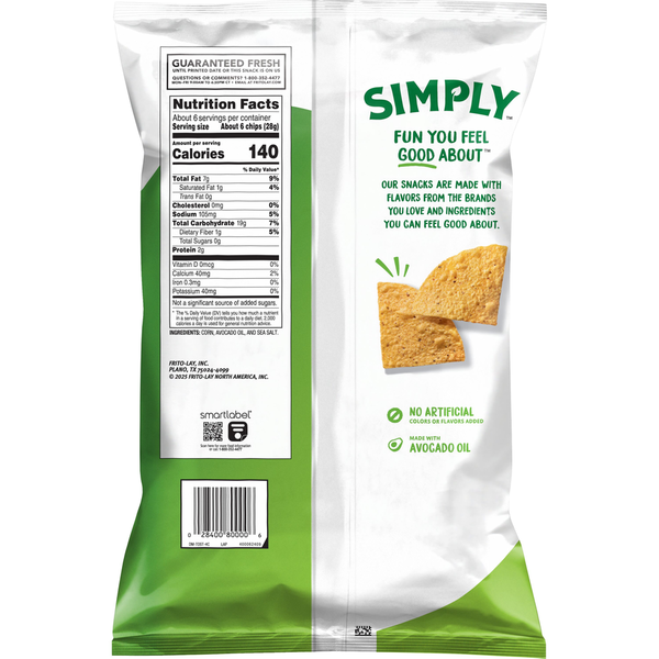 Tostitos Avocado Oil Sea Salt Tortilla Chips