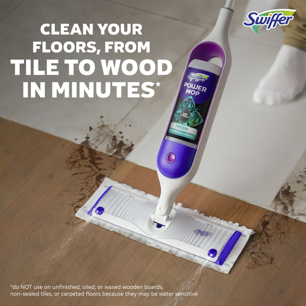 Swiffer PowerMop Floor Cleaning Solution with Unstopables Fresh Scent