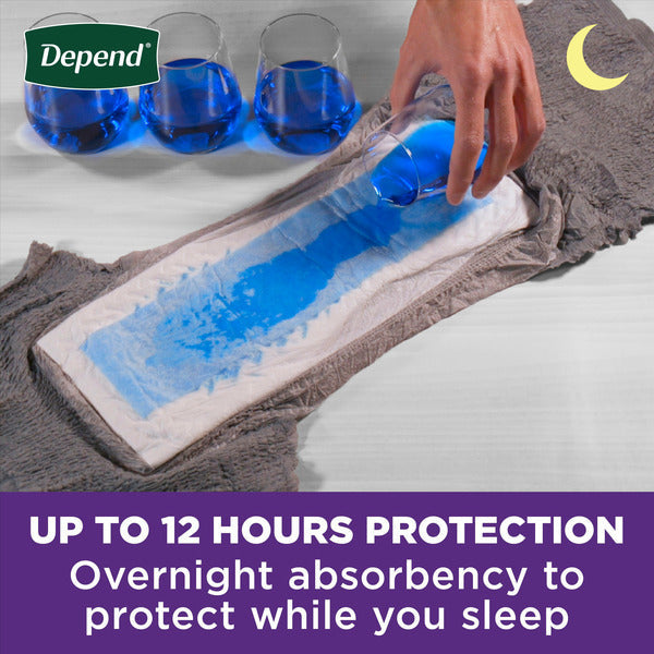 Depend Night Defense Adult Incontinence Underwear for Men, Overnight, L, Grey