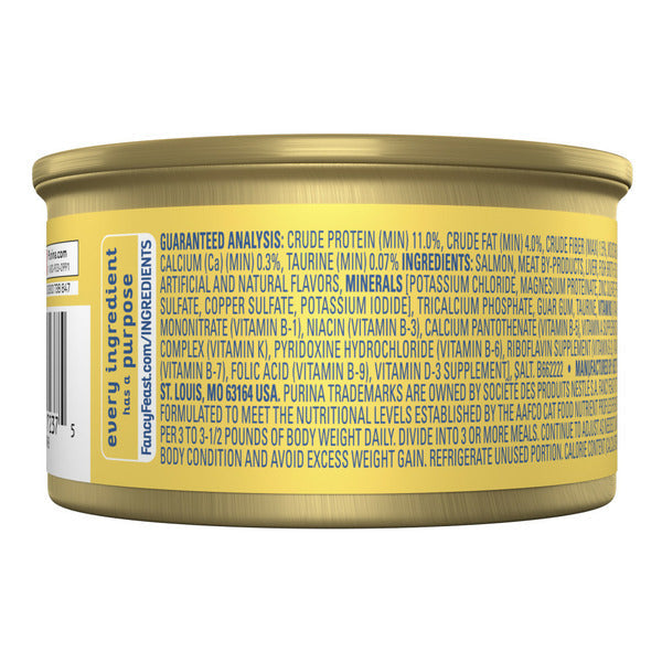 Purina Fancy Feast Grain Free Pate Wet Kitten Food, Tender Salmon Feast