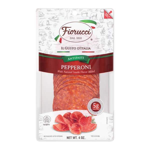 Fiorucci Pre-Sliced Sandwich Style Pepperoni, Resealable Package