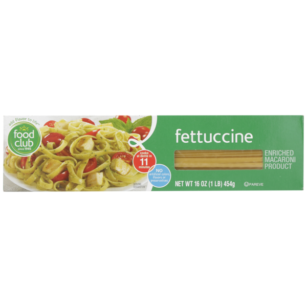 Food Club Enriched Macaroni Product, Fettuccine