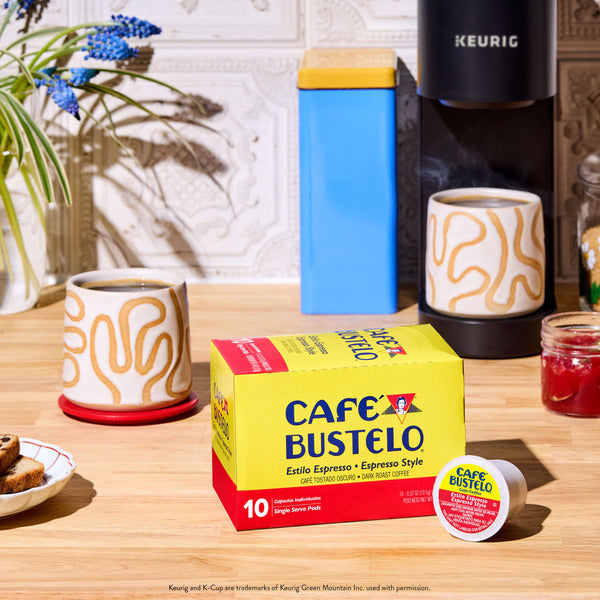 Café Bustelo Espresso Style Dark Roast Coffee, Keurig K-Cup Pods