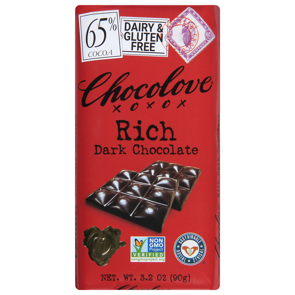 Chocolove Dark Chocolate, Rich, 65% Cocoa